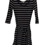 Banana Republic  Black Striped Belted Dress Sz XS Photo 4