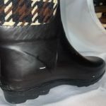 Banana Republic  Tweed Plaid Brown Rain Boot Size 8 Photo 2