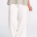Flax  white linen wide leg cropped pants Lagenlook Minimalist Boho Photo 0