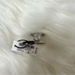 Henri Bendel NWT  Luxe Asscher Cut Pave Silver Tone Harness Ring Size 5 Photo 2