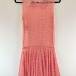 Free People NEW Womens Dress Pink Mia Mini Floral Lace Drop Waist Fit Flare XS Photo 4