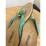 Orthaheel Orthotic Flower Accent Blue Green Thong Sandals Comfort‎ Slides US 10 Photo 5