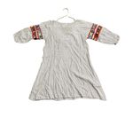 NWOT America and Beyond Grey and White Striped Boho Dress with Fringes Photo 4