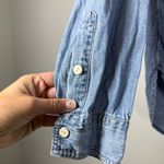 J.Crew  Denim Western-Fitted Chambray Shirt Size 6 Cowgirl Country Photo 6