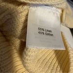 Vintage Norm Thompson linen blend short sleeve polo sweater size S Small Cream Photo 5