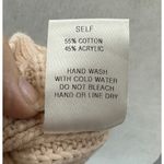 Mello Size Medium Sweater Turtle Neck Floral Embroidered Sleeves Knit Pink Photo 8