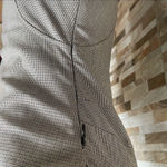 ZARA  Mini Shift Dress Brown Plaid Long Sleeve Square Neck Business Casual Sz M Photo 6