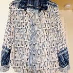 Liverpool Navy and White Geometric Women's Top Photo 0