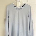 Title Nine Grace Shirt Womens XL Blue Heather Long Sleeve Ruched Gorpcore Hiking Photo 3