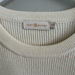 Tory Burch  Ivory Ashley Ribbed Ruffle-Sleeve Sweater Size M Wool Blend $348 MSRP Photo 5