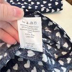 Draper James  Heart Field Lennox Off The Shoulder‎ Blouse Navy White Large Photo 4