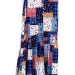 Kiss the Sky Patchwork Print Flounce Maxi Skirt XS Photo 0