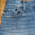 Free People Distressed High-Rise Denim Shorts – Size 26, Raw Hem, Vintage Wash Photo 5