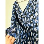 ML MONIQUE LHUILLIER Melanie Black Floral Print Chiffon A Photo 11
