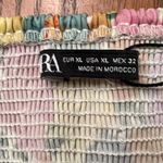 ZARA  Floral Satin Ruched Front Smocked Back Adjustable Halter Crop Top Size XL‎ Photo 13