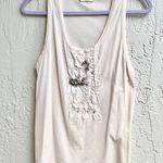 Chloé Chloe Sleeveless Rhinestone Pullover Tank Top Ivory Pink Women's Size XS Photo 0
