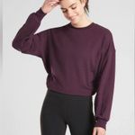 Athleta Tie Crewneck Sweater Purple Small Photo 0