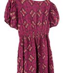 Anthropologie ‎ Boho Gauzy Short Sleeve Pullover Mini Dress Purple Size Small Photo 10