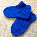 NWOT Crochet Booties/Socks Blue Photo 0