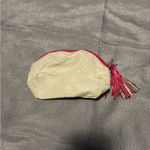 Perfectly Posh Cream and Pink Cosmetic Bag with Tassel Photo 2