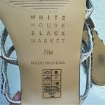 White House | Black Market Silver Beaded Low Heel Sandals Size 7.5 Photo 5