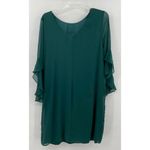 Thalia Sodi XXLElegant Emerald Green Chiffon Dress (Z129) Tan Size XXL Photo 1