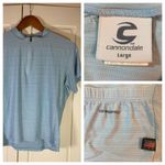 Cannondale Cycling Jersey Womens‎ Large Blue 1/2 Zip Bike Ride MTB USA READ Photo 1