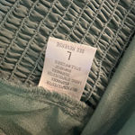 HYFVE  Milkmaid Thigh Slit Smocked Back Ruffle Satin Mini Dress size Large​​ Photo 11