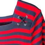 CHAPS NWT red & blue striped pullover dress with lacing detail size large Photo 2