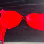 Victoria's Secret Victoria’s Secret Red Lace Bombshell Plunge Push-up Bra Photo 13