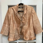 Kay Unger Vintage  New York Rose Gold Silk Blazer Jacket Women’s Size 10 Medium M Photo 11