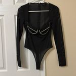Revolve Long Sleeve Mesh Bodysuit Photo 1