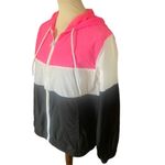 No Boundaries  Full Zip Long Sleeve Colorblock Hooded Windbreaker Size XL (15-17) Photo 6