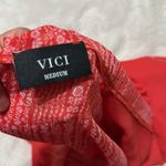 VICI Ew without tags Red Ruffled V-Neck Dress by Photo 6