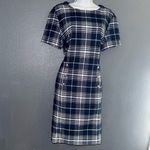 Ann Taylor  New w Tags Blue & White Checkered Formal Party Pencil Dress Medium 10 Photo 4