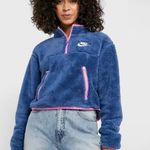 Nike SPORTSWEAR SHERPA PLUSH FLEECE ZIP CROP SWEATSHIRT SIZE 1X Photo 0
