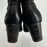 Clarks black heeled zip up leather booties neutral minimal basic size 5.5 Photo 2