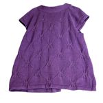 Cato  One Button Knit Cardigan Sweater Womens XL Purple Short Sleeve Cozy Comfy Photo 2