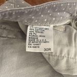 AG Adriano Goldschmied Stevie Grey & White Polka Dot Slim Straight Ankle Jeans Photo 3