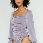 Free People Meant to Be Ruched Lavender Bodysuit | Size XS Photo 4
