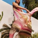 Scotch & Soda Pleated Braided Tassel Ombre Tank Maxi Dress Womens 40 US 8 Photo 13