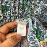 J.Jill Sz Lp or L reg. Pintucked Linen Blend Popover Split V Neck Blouse Blue Photo 8