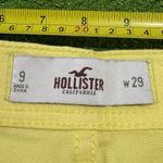 Hollister Y2K  9/29 Butter Yellow Super Low Rise Denim Micro Mini Booty Shorts Photo 2