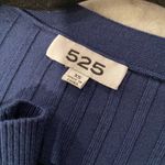 525 America 525 Size XS Blue Button Down Wide Rib Knit Duster Cardigan Dress Soft Stretch Photo 8