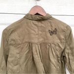 Anthropologie  Holding Horses Womens Shirt Green Y2k Buttefly Embroidered 4 Photo 6