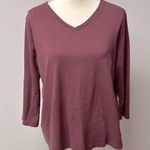 kim rogers  knit top Perfectly Soft long sleeve pink V neck XL Casual or Business Photo 0