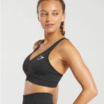 Gymshark Vital V Neck Sports Bra | NWOT | black marl vital seamless Photo 2