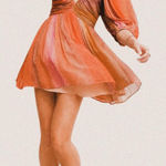 Jen's Pirate Booty Jen’s Pirate Booty Crystalize Boho Crinkle Chiffon Mini Dress Painted Desert XS Photo 0