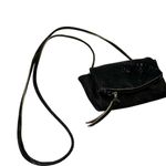 Free People  Distressed Black Leather Mini Crossbody Bag Photo 2