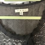 CAbi  Emily Lace Overlay Scoop Neck Tank Top Black Size Small Bow Witchy Boho Photo 3